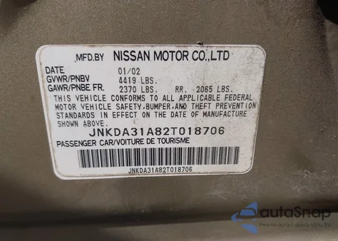 2002 Infiniti I35 Luxury из США, поврежденный, VIN JNKDA31A82T018706